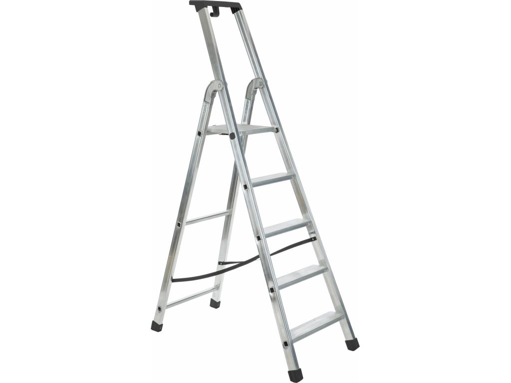 TRAPLADDER INDUSTRIËLE ALUMINIUM 5 TREDEN QUADRA