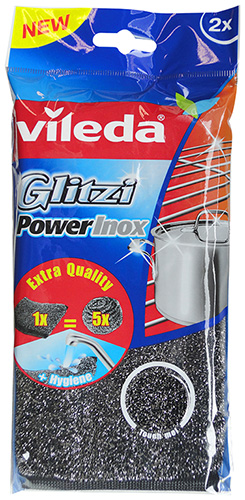 METALEN SCHUURSPONS GLITZI POWER INOX -2 STUKS