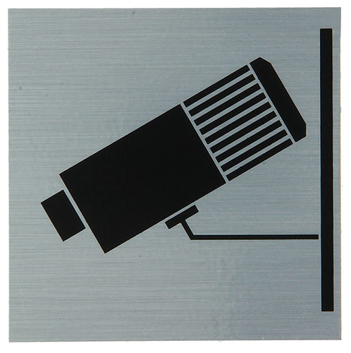 PICTOGRAM ALUMINIUM LOOK 80X80MM CAMERABEWAKING