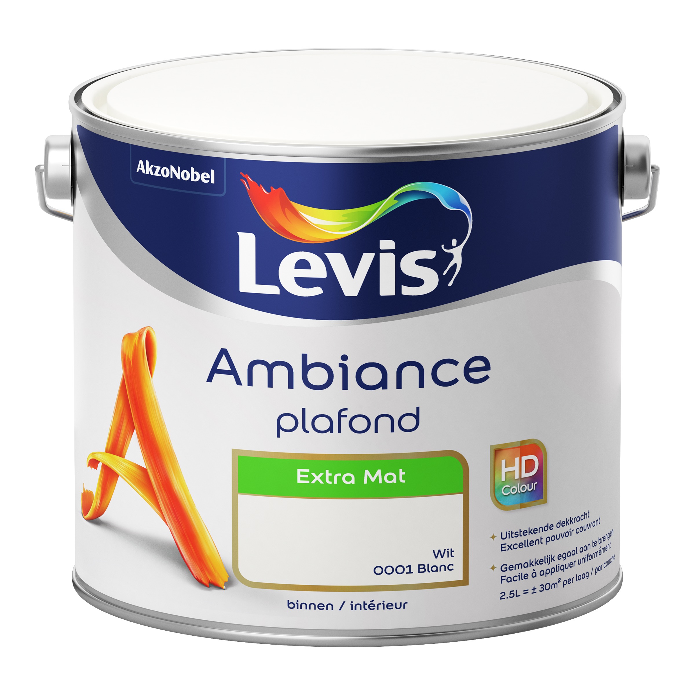 PLAFONDVERF AMBIANCE EXTRA MAT WIT 2,5 L