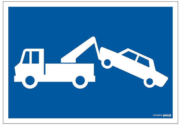Pictogram Wegsleepregeling 23x33cm