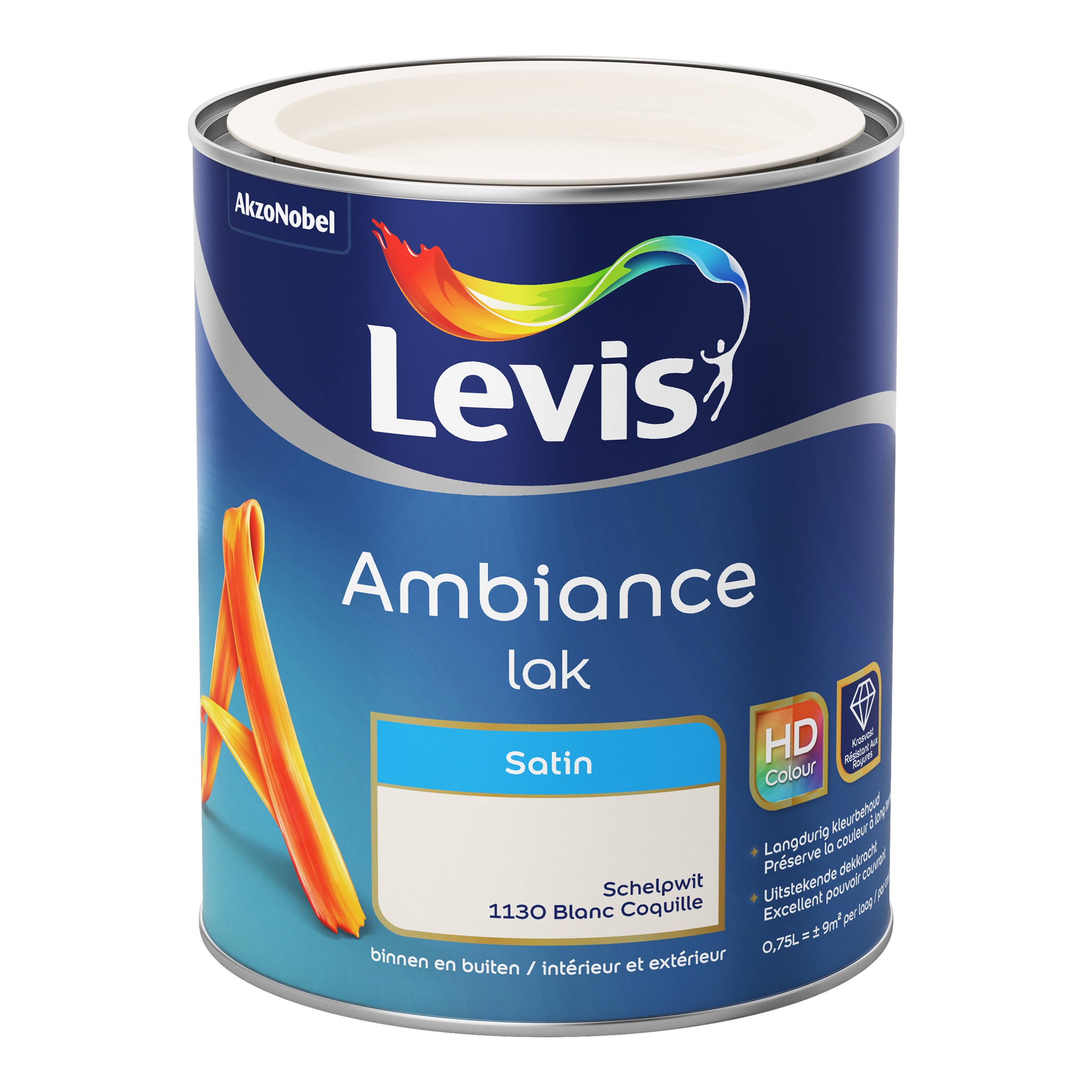 Lak Ambiance Satin Schelpwit 750 Ml