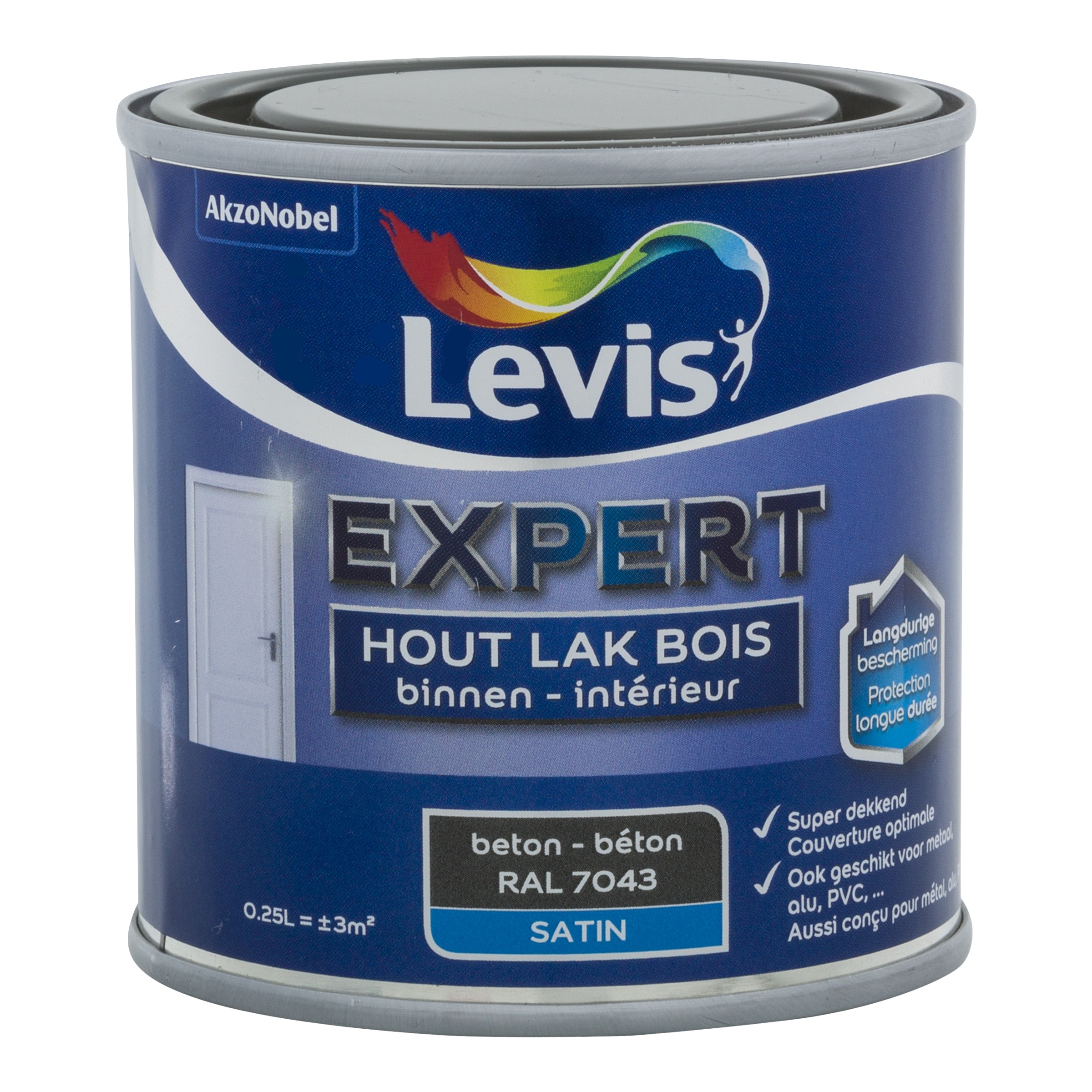 LAK EXPERT HOUT BINNEN SATIN 250 ML BETON