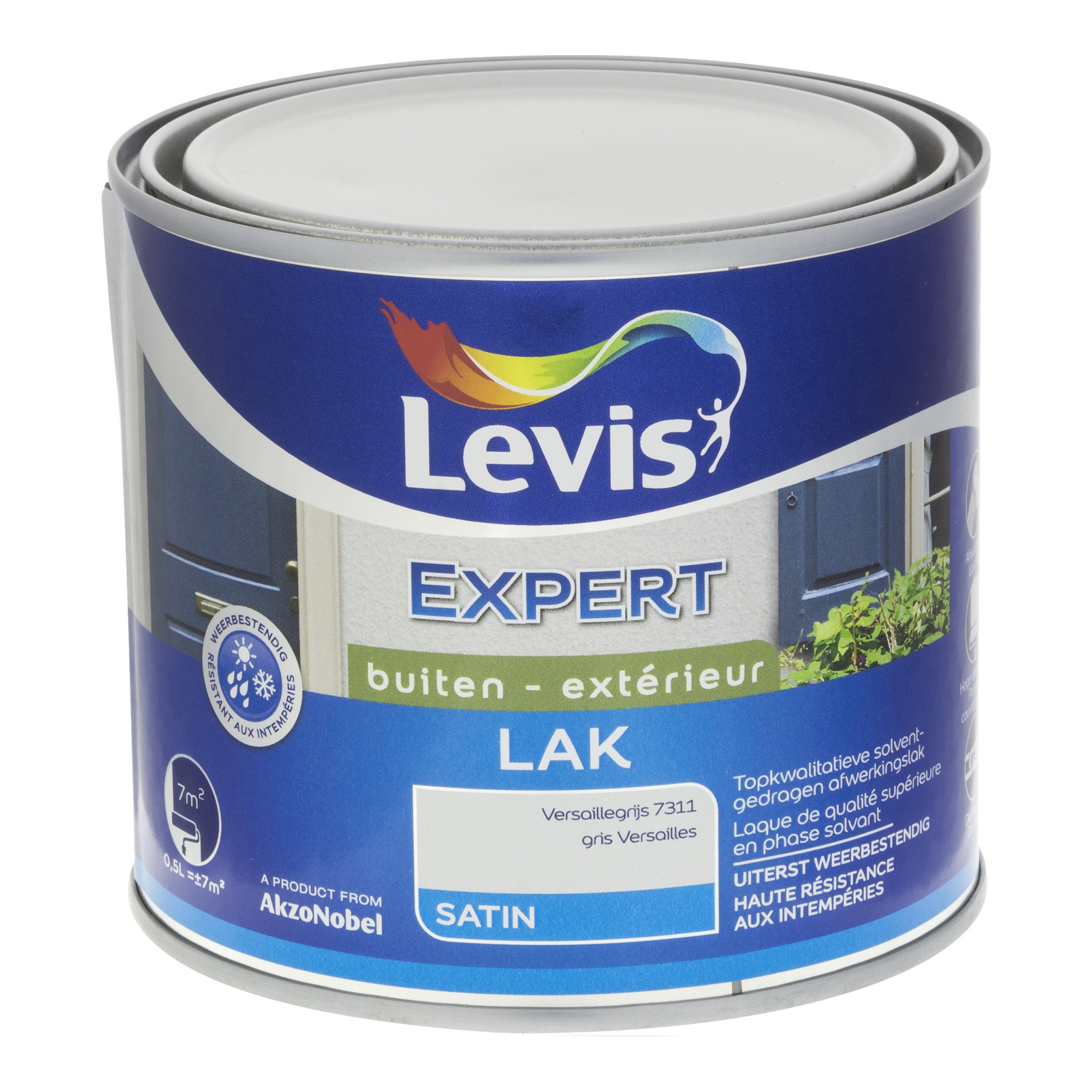 LAQUE EXPERT BOIS EXTÉRIEUR SATIN 500 ML GRIS VERSAILLES