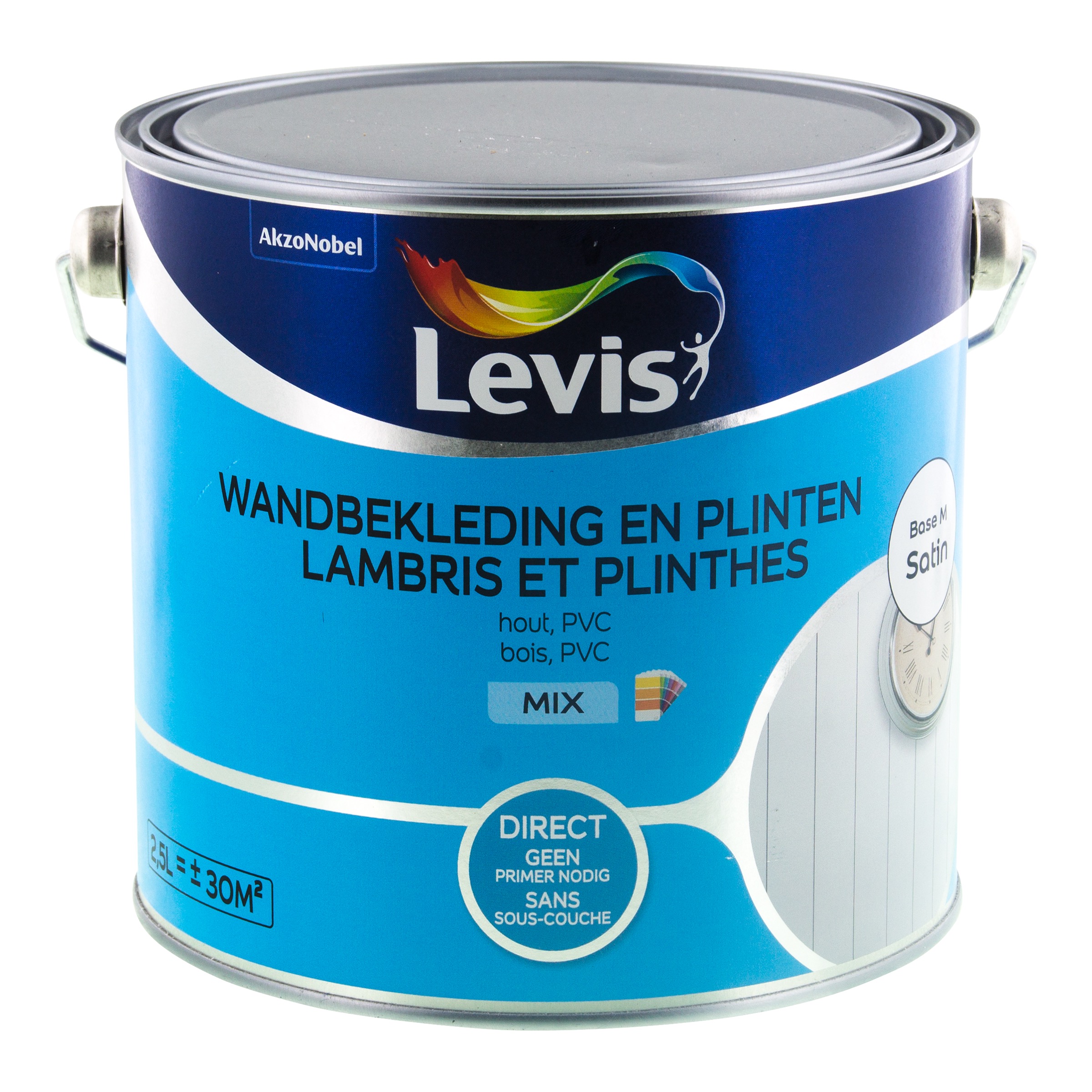 Lak Wandbekleding & Plinten Satin Base M 2,5 L