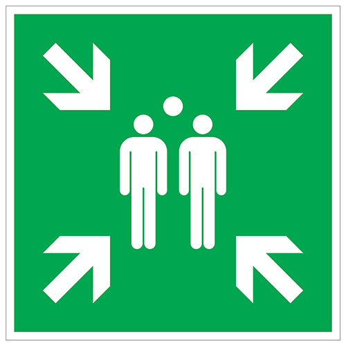 PICTOGRAM ''VERZAMELPLAATS'' 20X20CM
