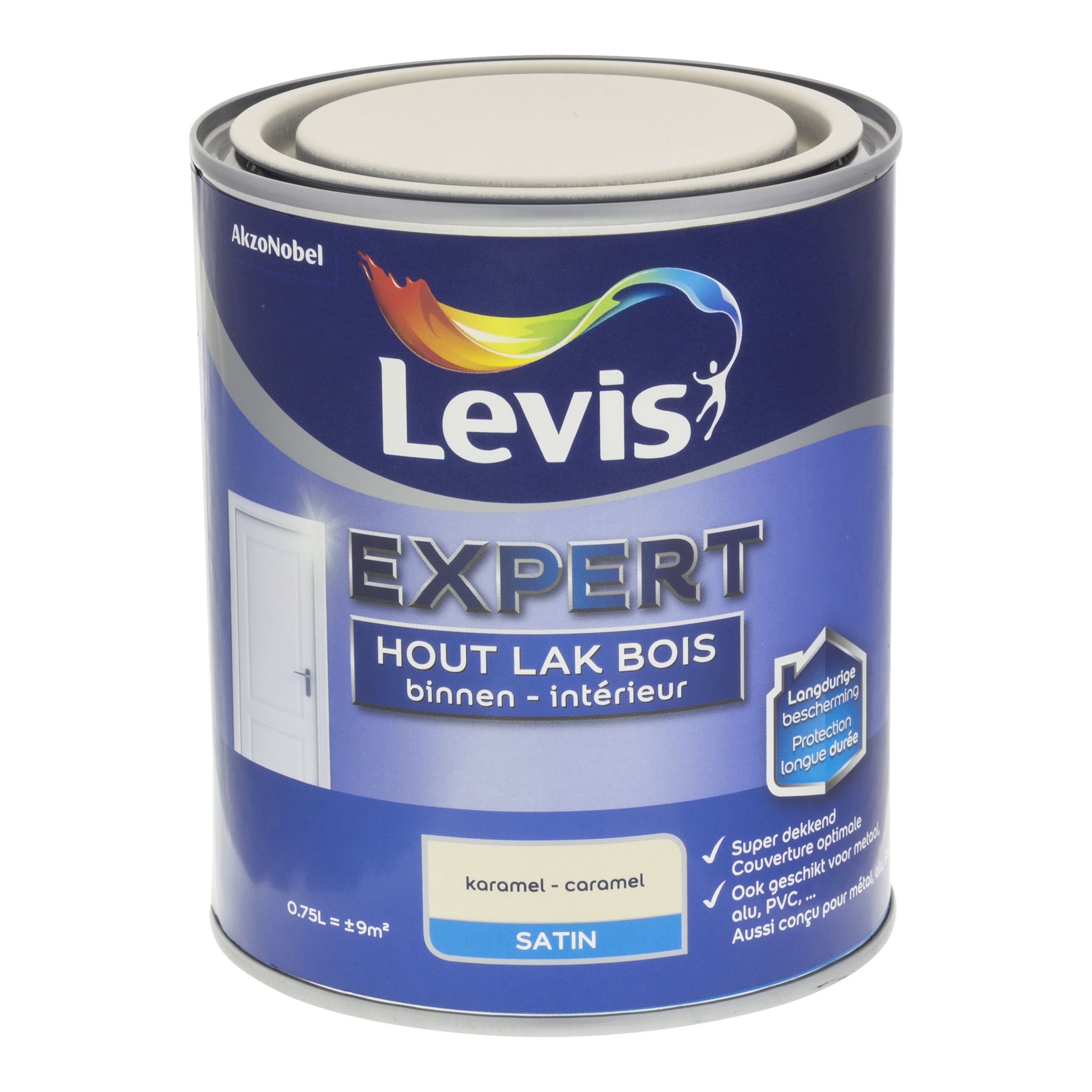 LAK EXPERT HOUT BINNEN SATIN 750 ML KARAMEL