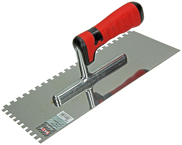 PLATRESSE DENTEE INOX SOFTGRIP 280X120MM DENTURE FINE 10X10MM