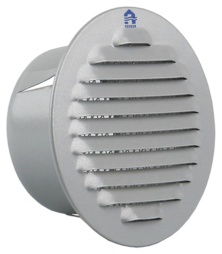 Rond Inbouw Schoepenrooster Aluminium Ral 9006 ø 80mm