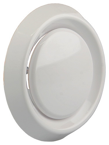 INBOUW AFZUIGVENTIEL PVC Ø125MM