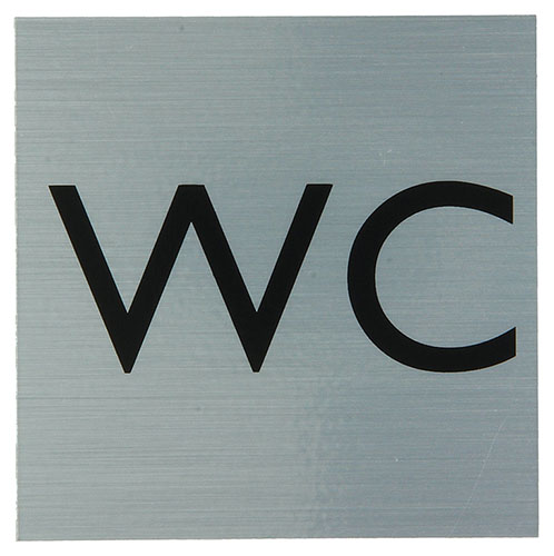 PICTOGRAM ALUMINIUM LOOK 80X80MM WC