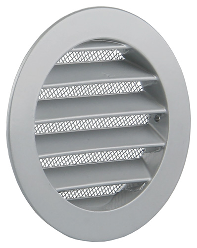 Rond Inbouwrooster Aluminium Ral 9006 ø 100mm