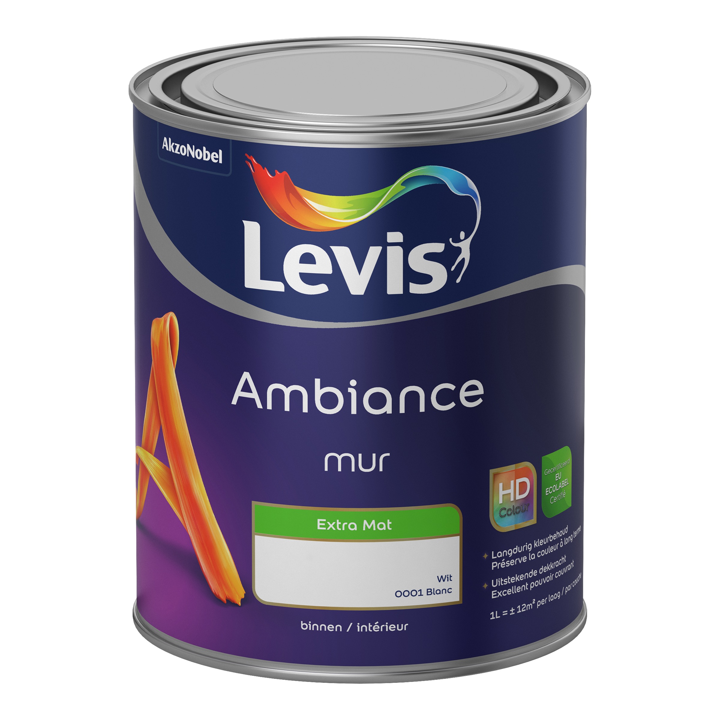 MUURVERF AMBIANCE MUR EXTRA MAT WIT 1 L