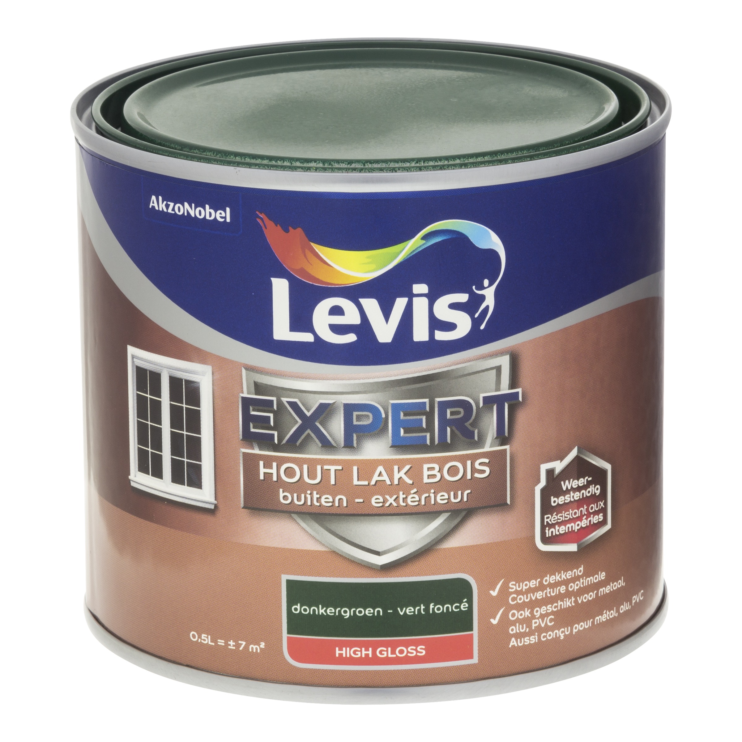 Lak Expert Hout Buiten High Gloss Donkergroen 500 Ml