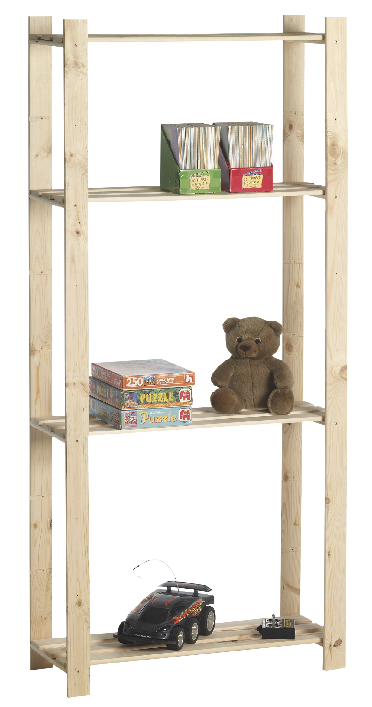 REK HOUTEN ENKEL 175X80X30 4 LEGBORDEN 15KG