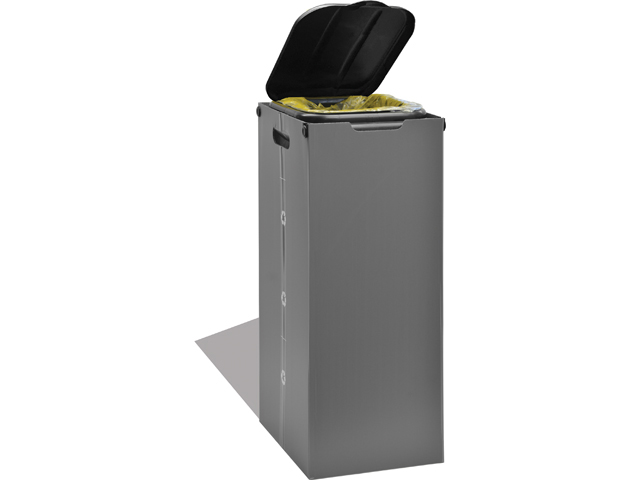 AFVALZAKHOUDER ZWART ECOBOX