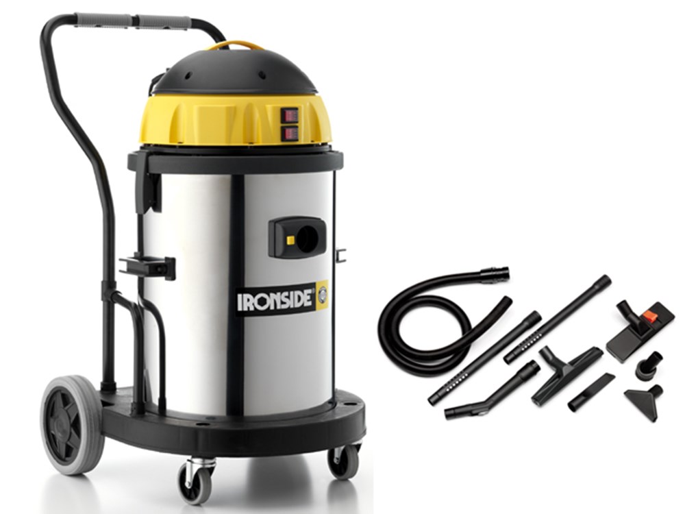 Stofzuiger 62l W&d 2x1700w Bypass D.38 Inox