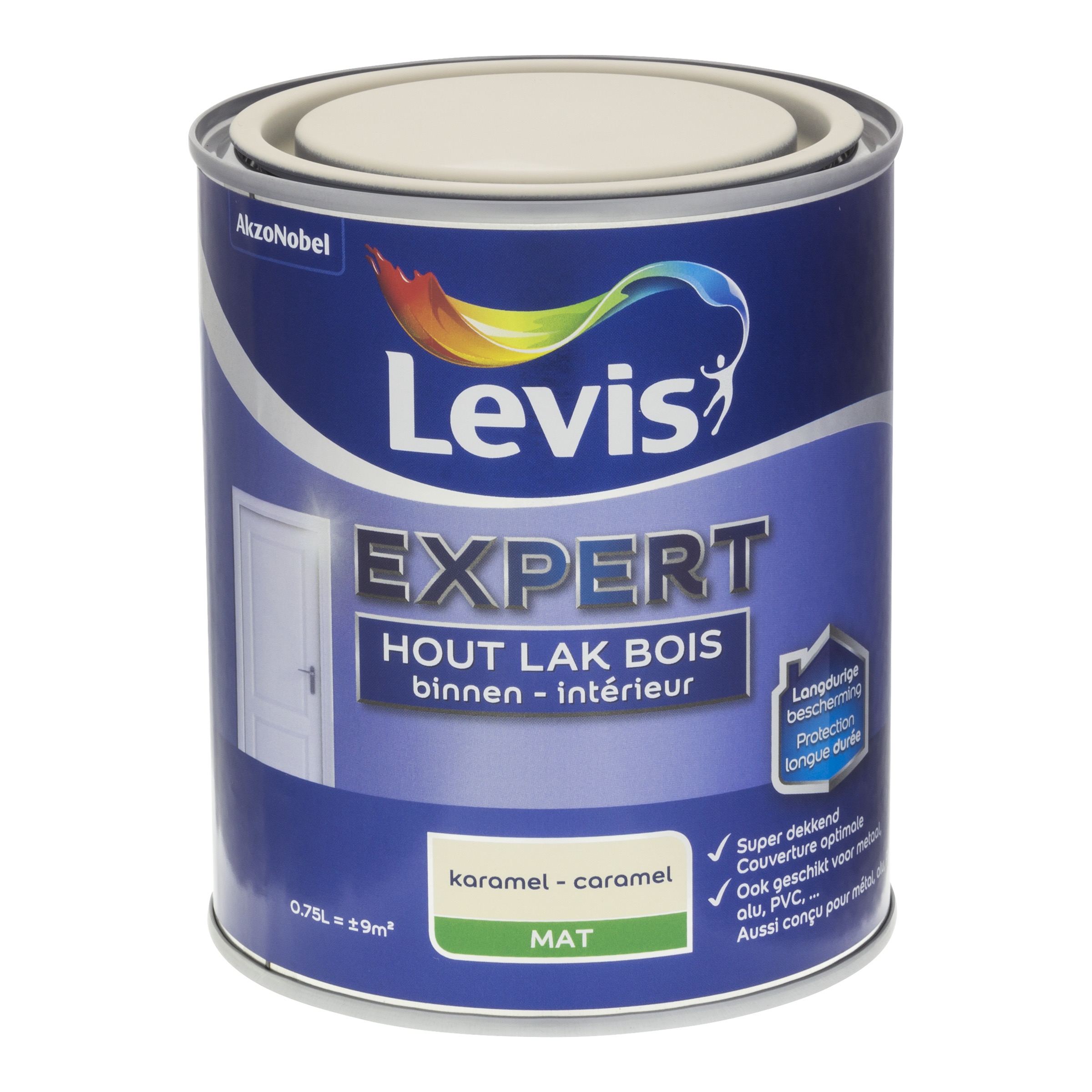 LAK EXPERT HOUT BINNEN MAT 750 ML KARAMEL