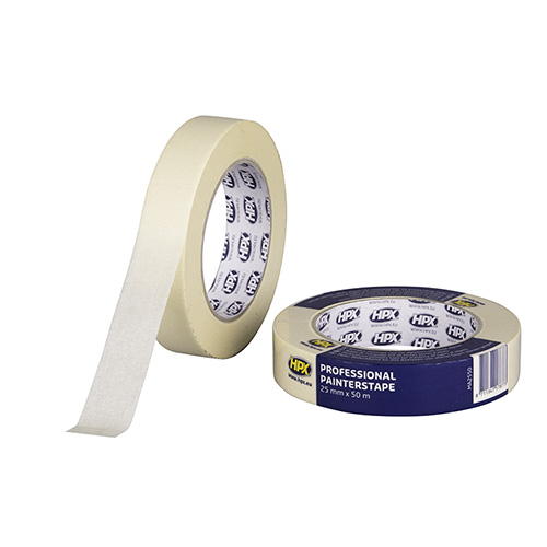 Afplaktape 60° Creme 25mmx50m