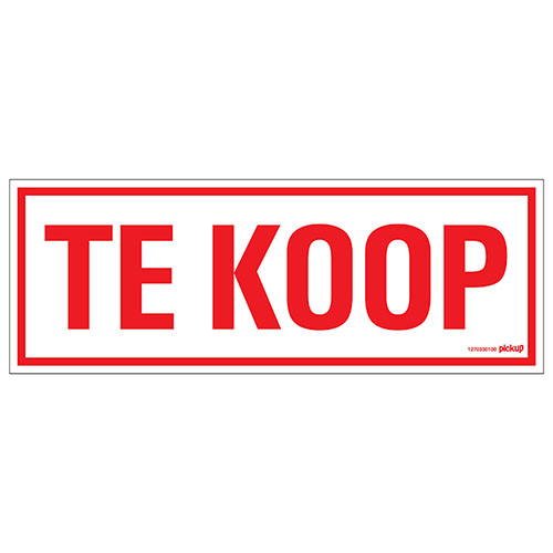 AFFICHE ''TE KOOP'' 33X12CM