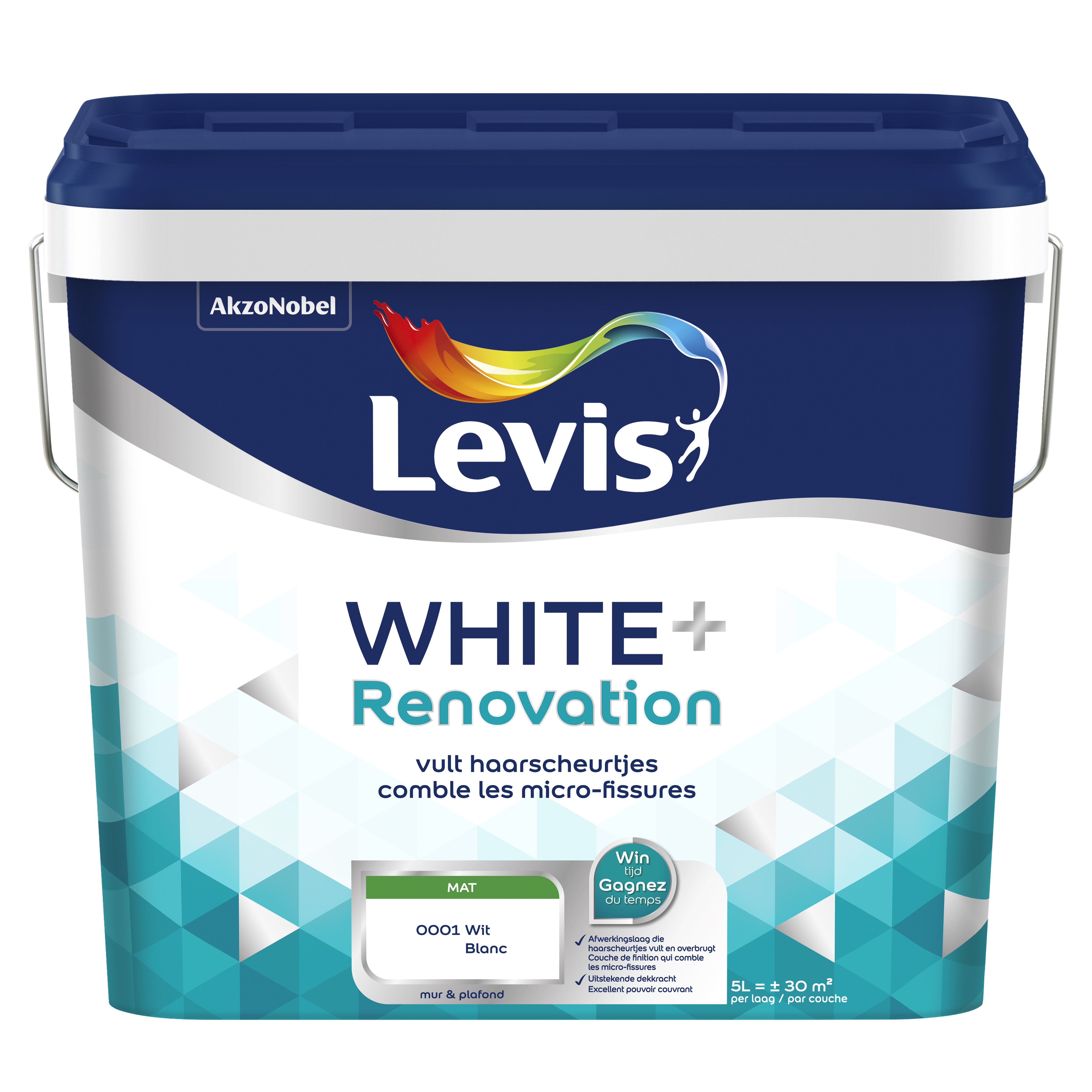 Muurverf White+ Renovation 5l