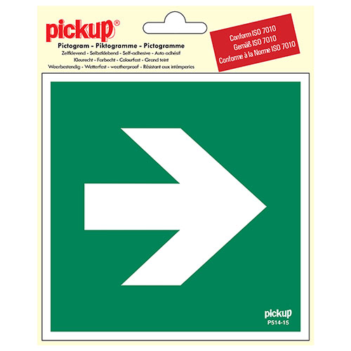 Zelfklevende Pictogram 15x15cm Pijl Naar Rechts