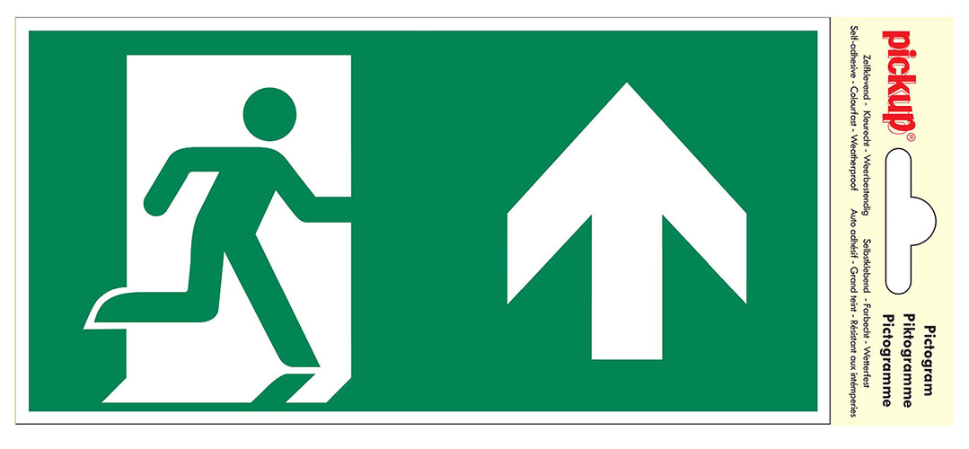 PICTOGRAMME SORTIE DE SECOURS 10X20CM