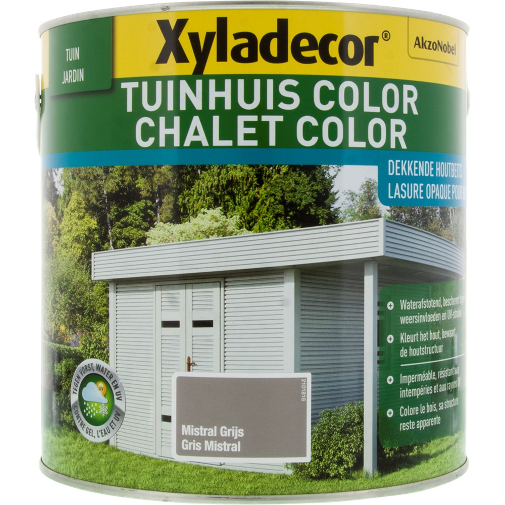 Houtbeits Voor Tuinhuis Color Mistralgrijs 2,5l