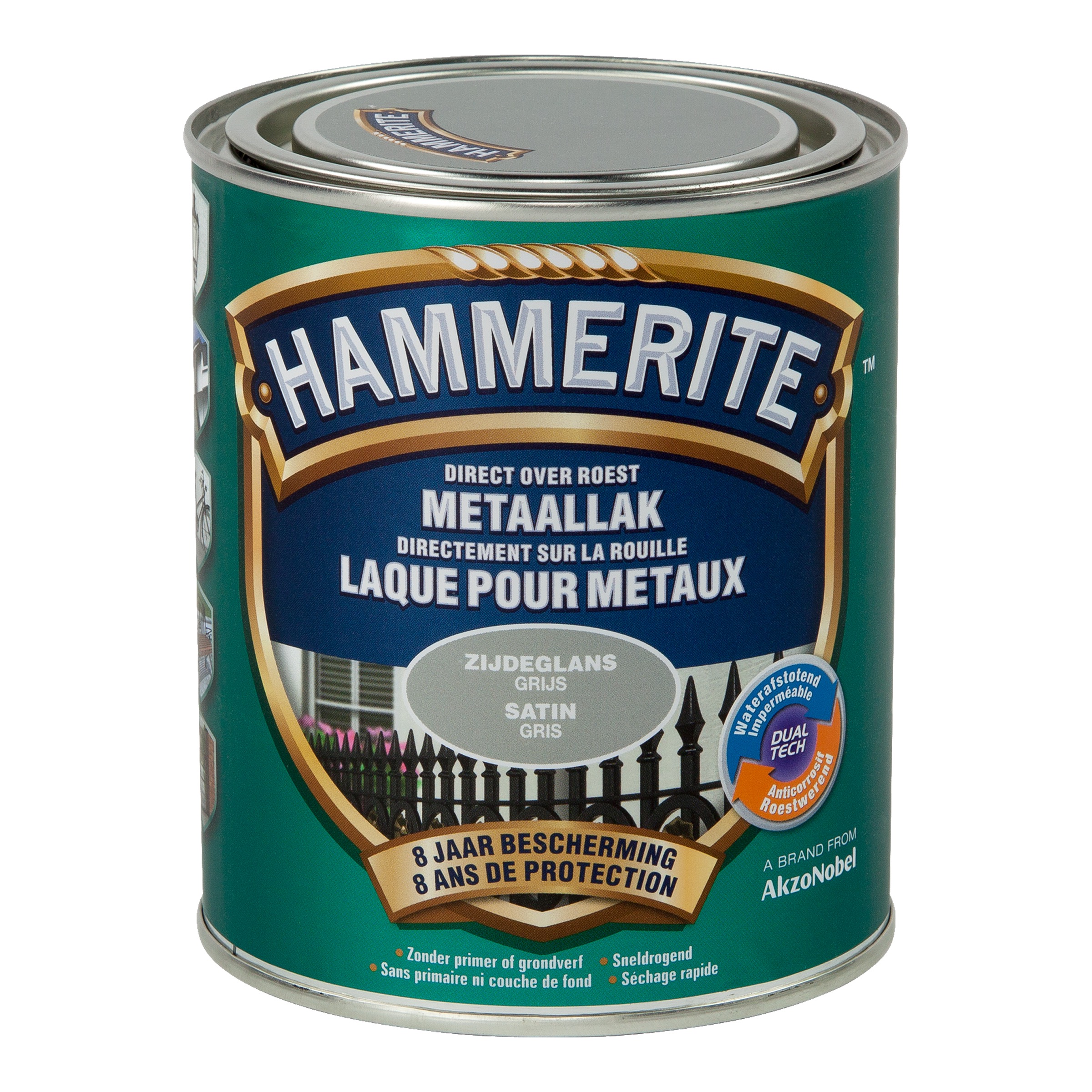 LAK SATIJNGLANS GRIJS 750 ML