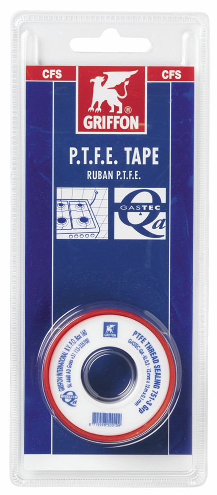 Afdichtingstape Ptfe Gas Blister Rol 12m X 12mm X 0,10mm