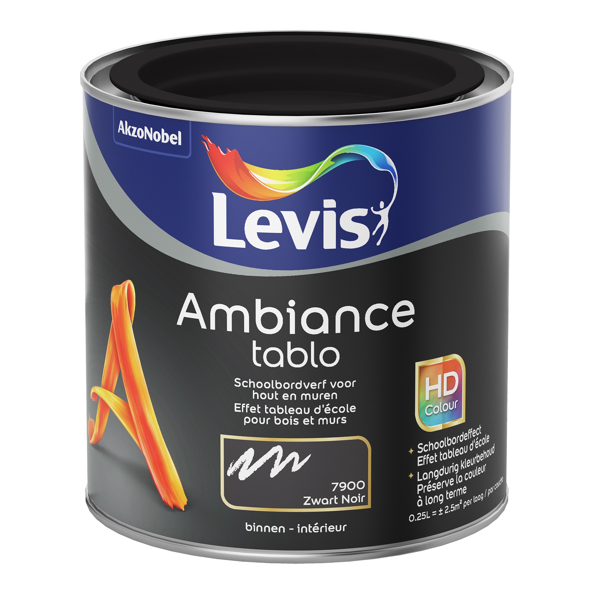 MUURVERF AMBIANCE TABLO BLACKBOARD BLACK EXTRA MAT 250 ML