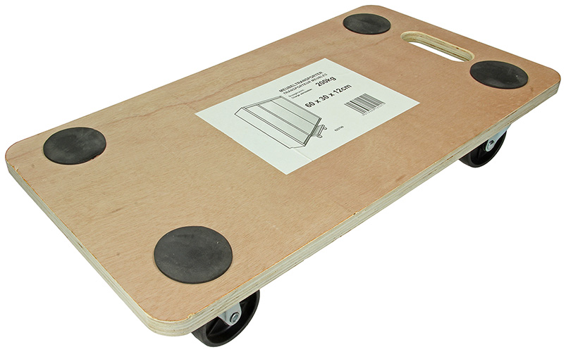 Houten Meubeltransporter 4 Wielen 60x30x12cm 200kg