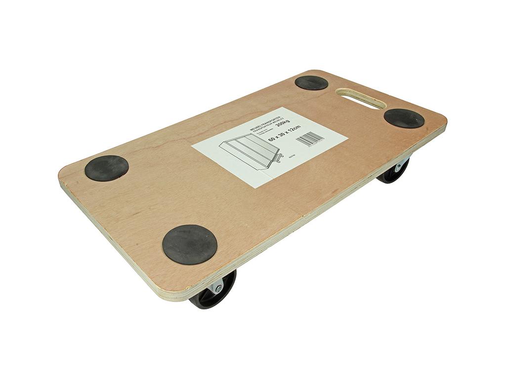 HOUTEN MEUBELTRANSPORTER 4 WIELEN 60X30X12CM 200KG