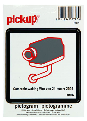 PICTOGRAM ''CAMERABEWAKING'' 10X10CM
