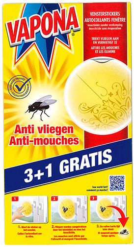 Anti-vlieg Venstersticker Geel - 3+1 Stuks
