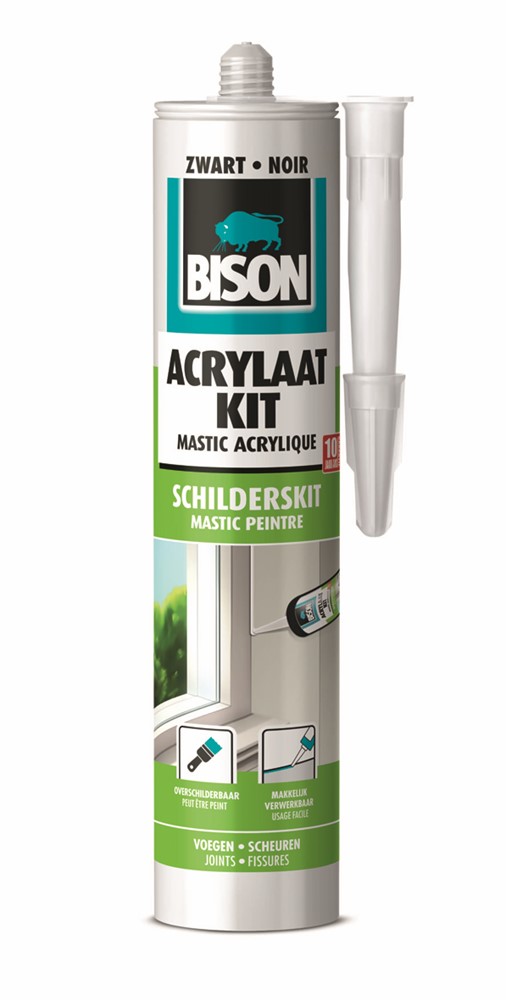 Acrylaatkit Universeel Zwart 300ml