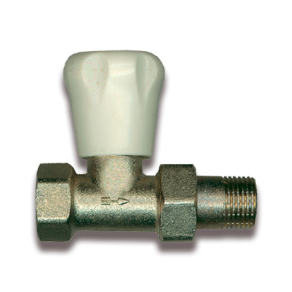 Radiatorkraan 1/2'' Recht Messing