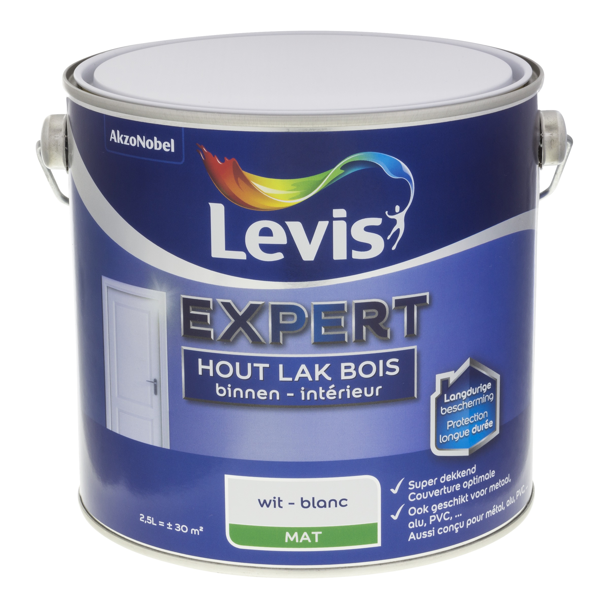 Lak Expert Hout Binnen Mat 2,5 L Wit