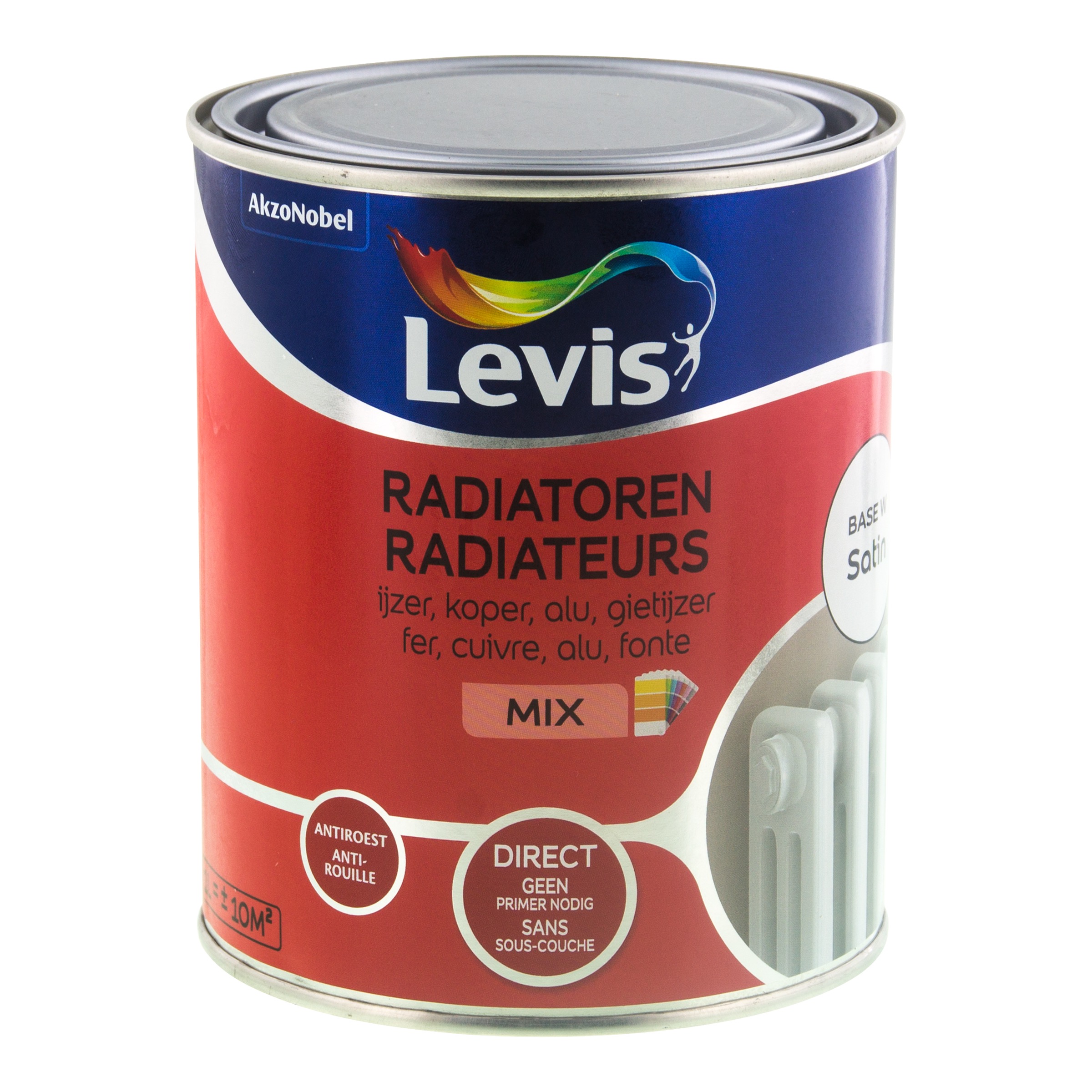 METAALVERF SIMPLY REFRESH RADIATOREN SATIN MIX WHITE 1 L