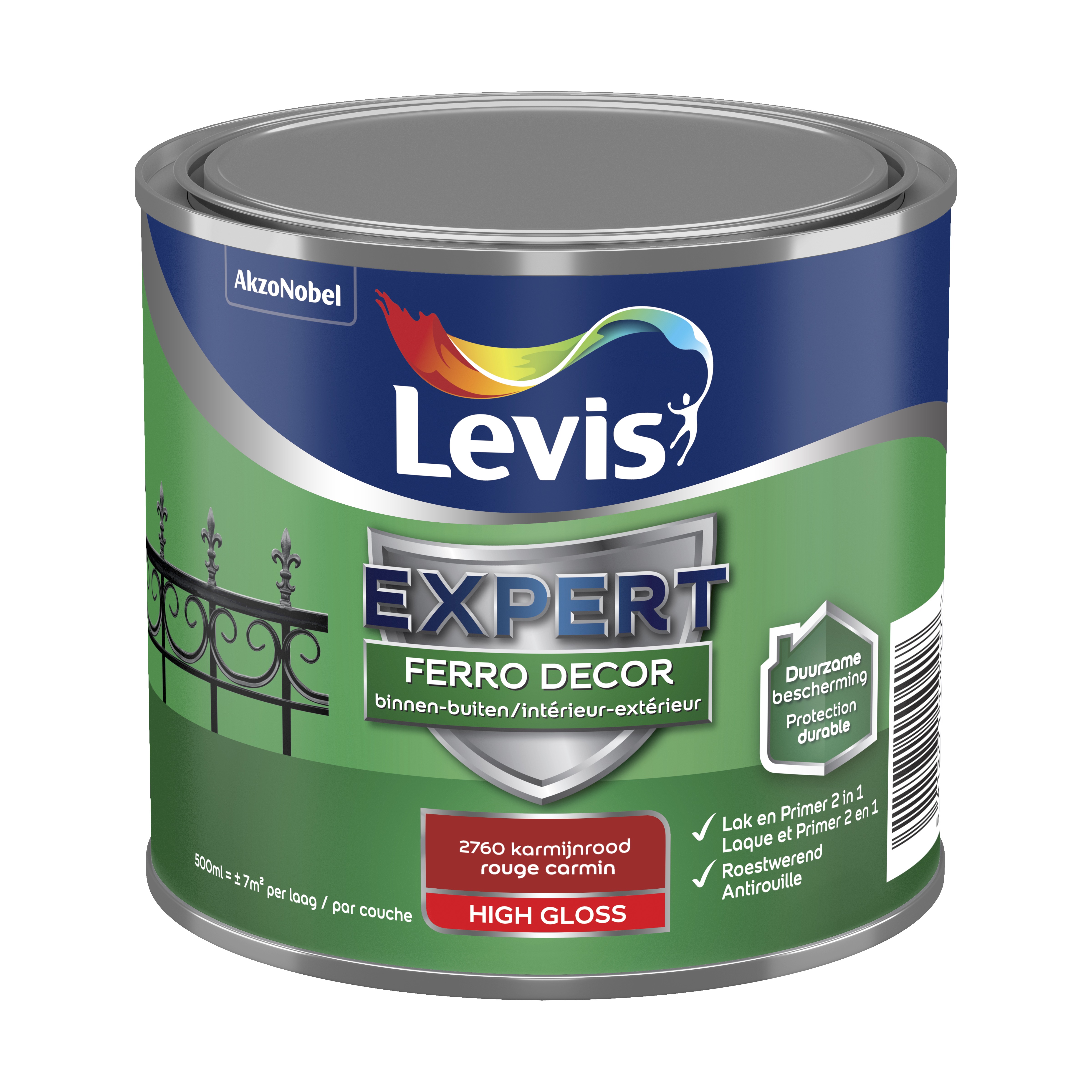 Antirouille Ferro Decor Rouge Carmin Brillant 0,5l