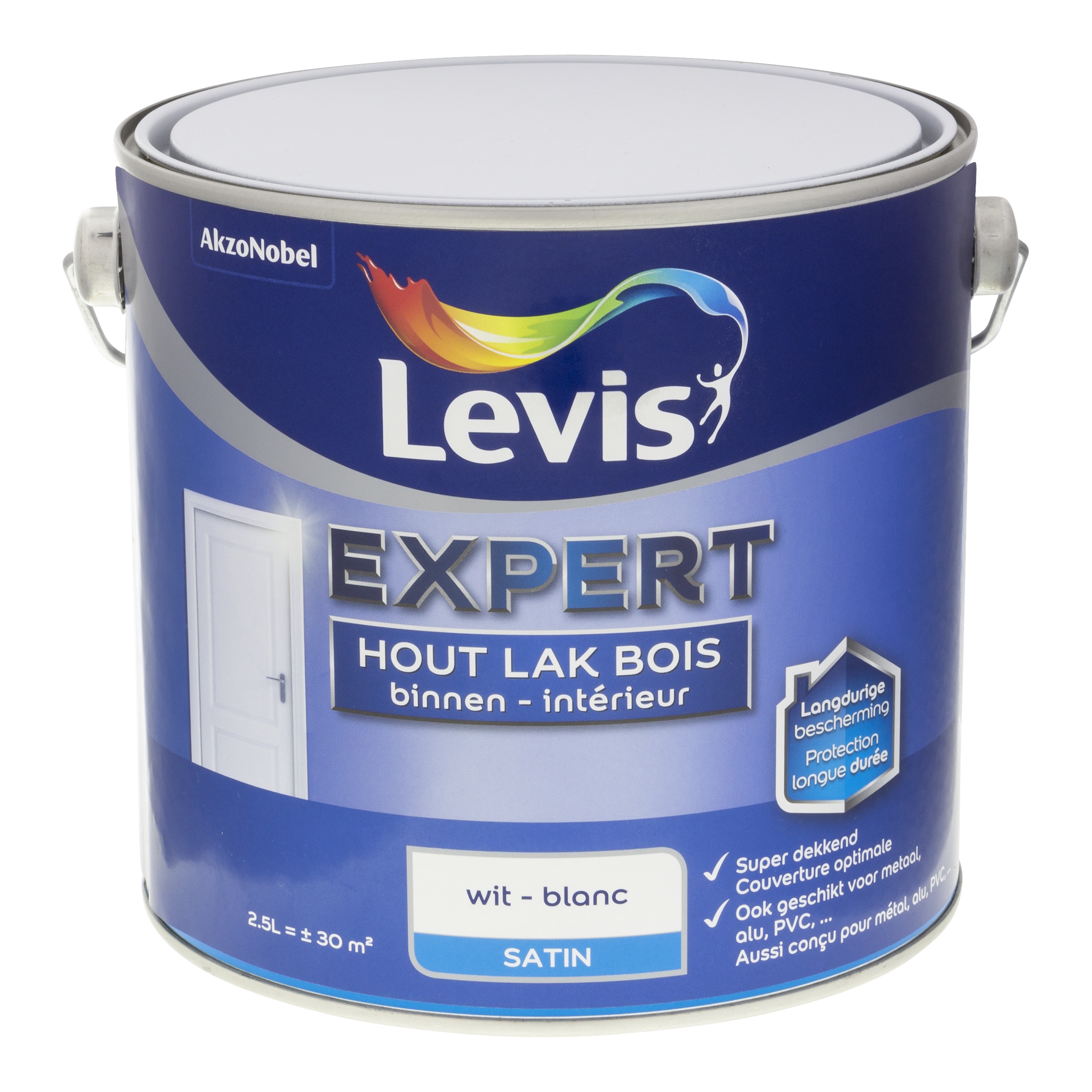 Lak Expert Hout Binnen Satin 2,5 L Wit