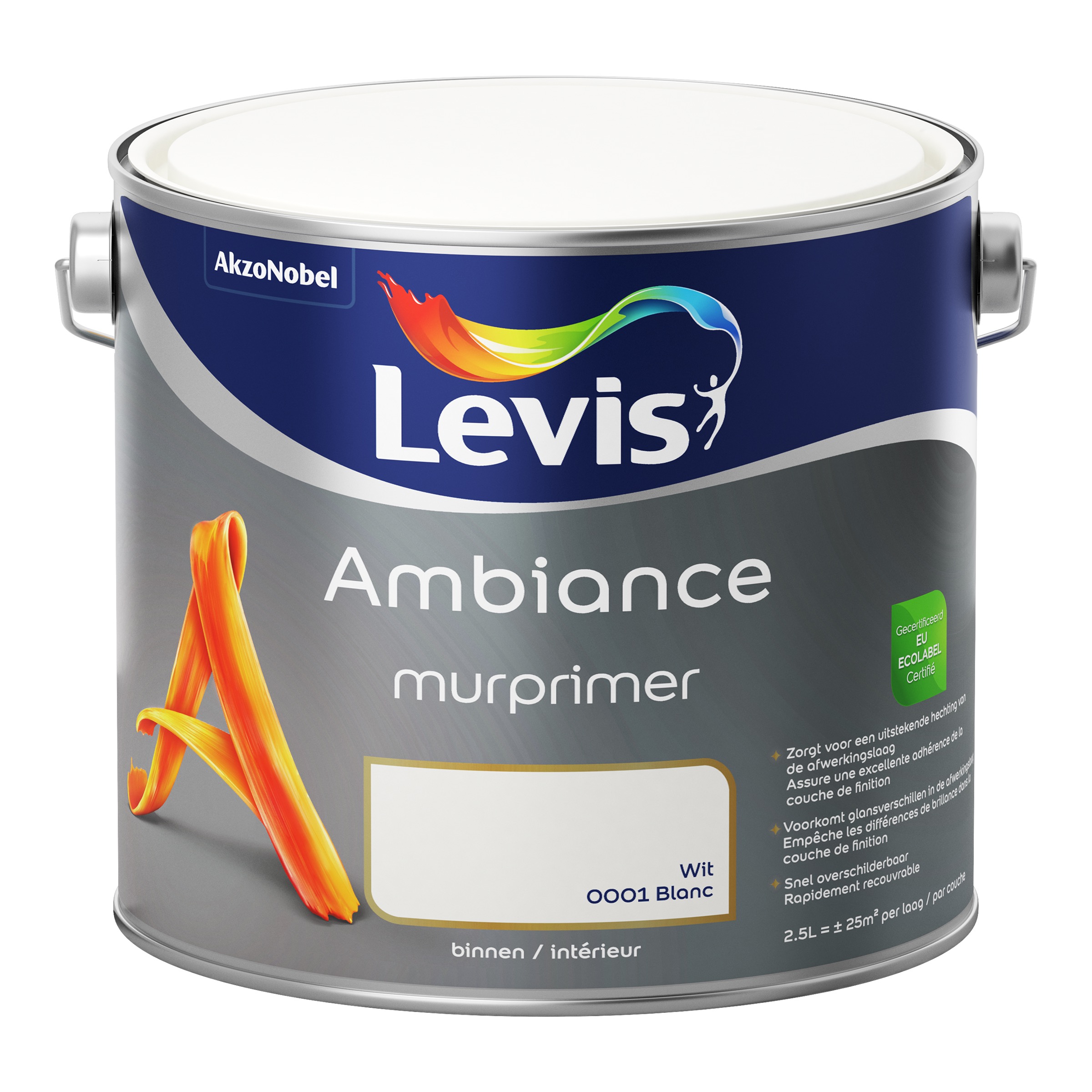 PRIMER AMBIANCE MUR WIT MAT 2,5 L