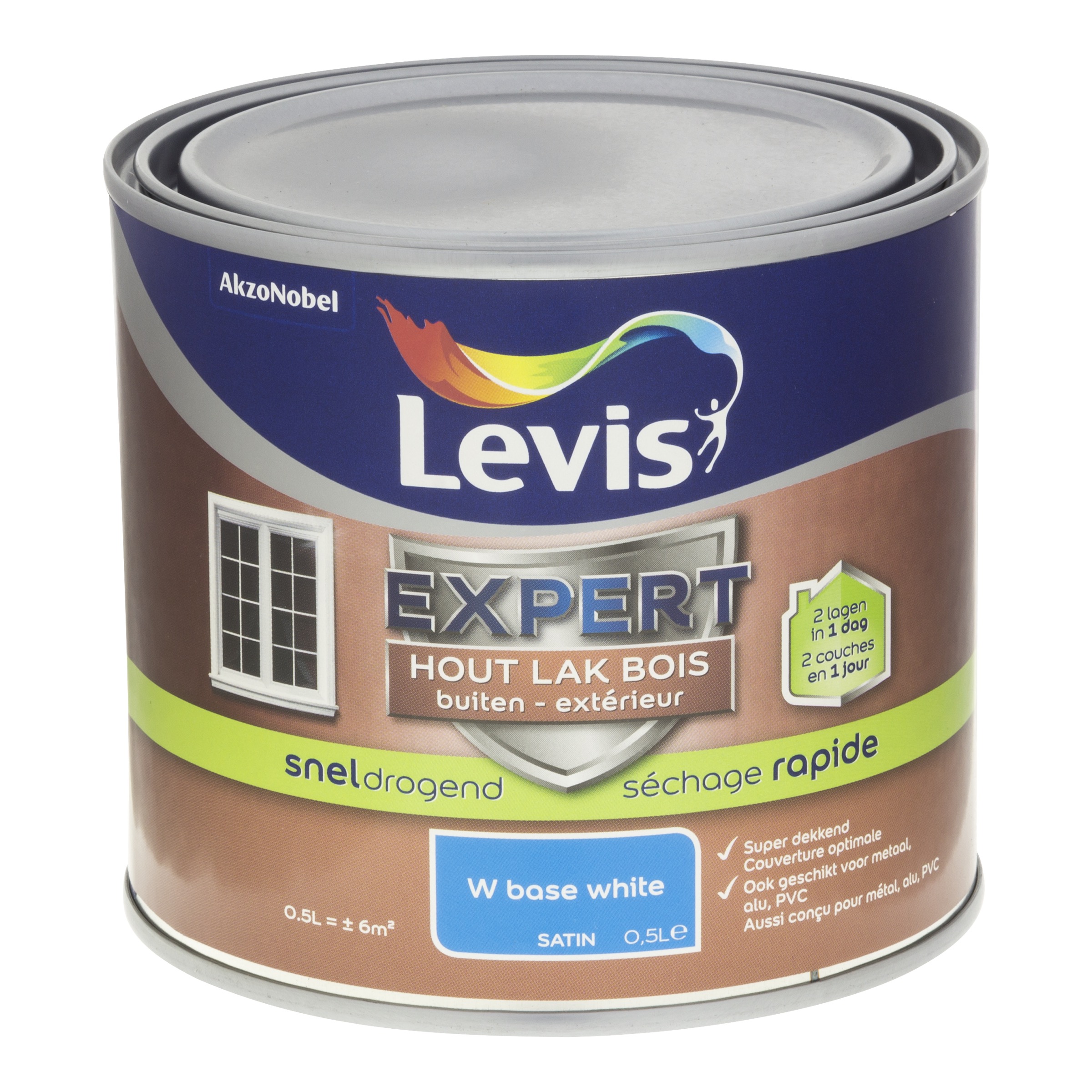 LAQUE EXPERT BOIS EXTÉRIEUR SATIN SECH RAPIDE MIX 500 ML WHITE