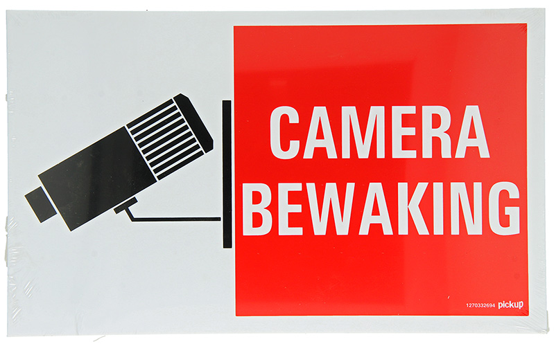 PICTOGRAM ''CAMERABEWAKING'' 33X20CM