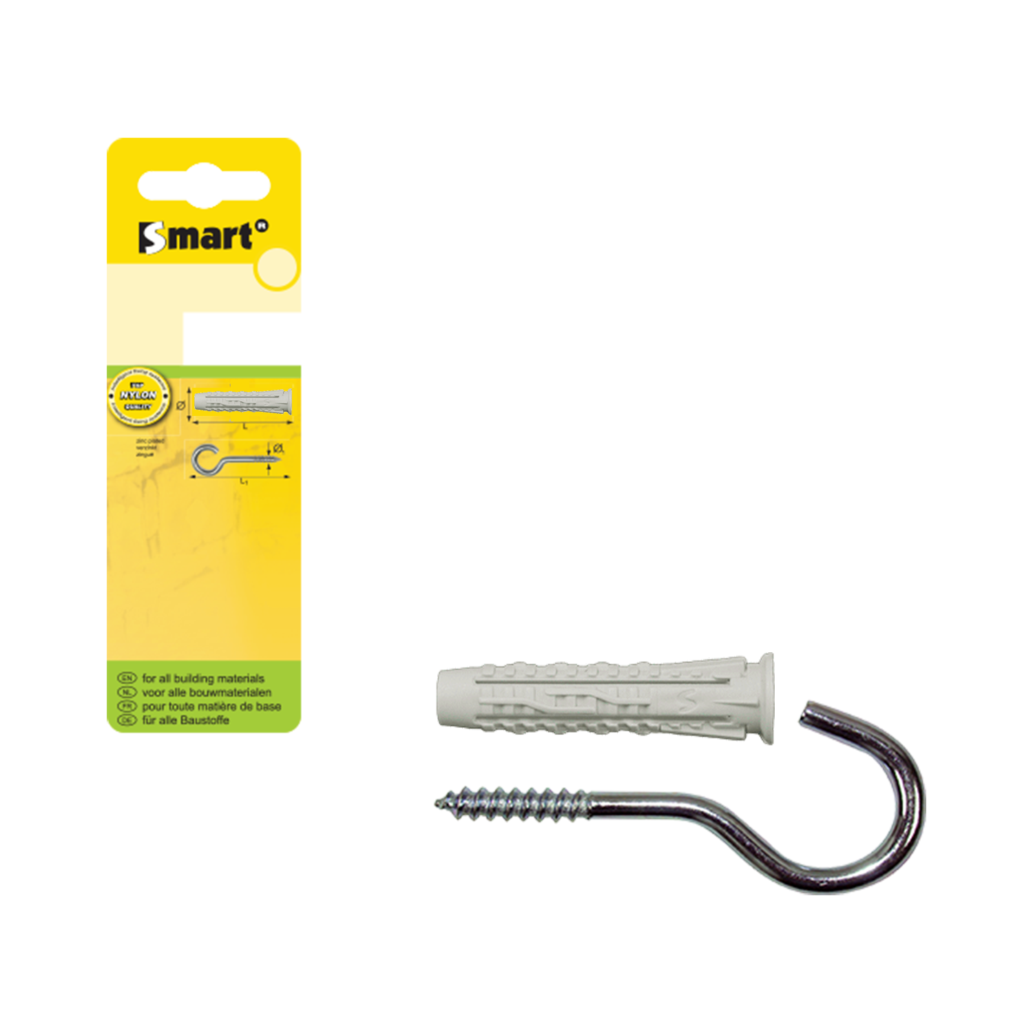 Smart Plug + Schroefhaak ø6x30 Nzn