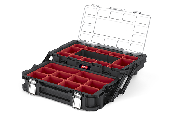 Gereedschapskisten Connect Cantilever Organizer Zwart-rood