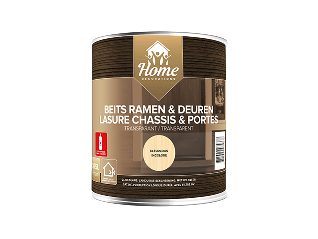 HOUTBEITS VOOR RAMEN EN DEUREN TRANSPARANT KLEURLOOS 0,75L