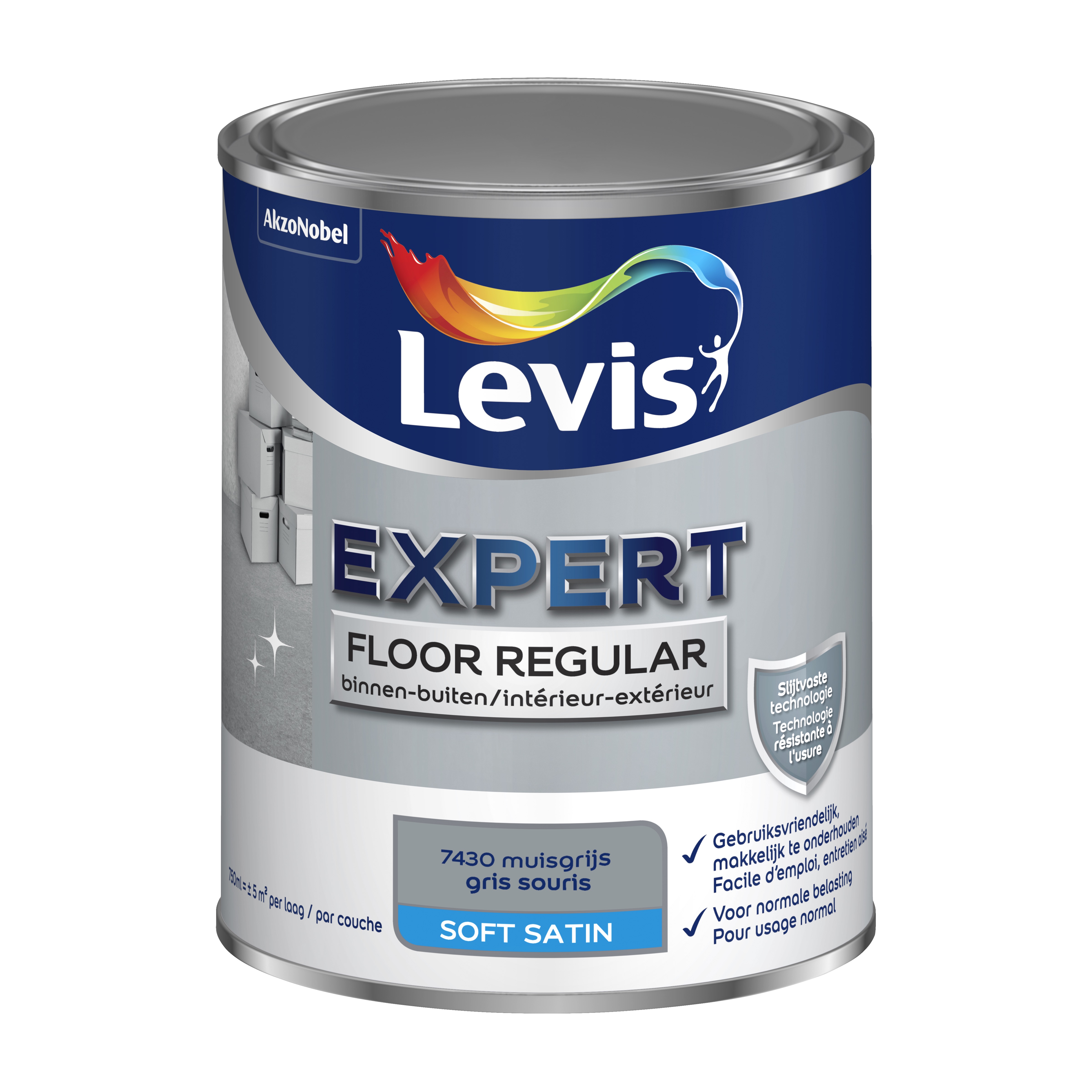 VLOERVERF FLOOR REGULAR MUISGRIJS 750 ML