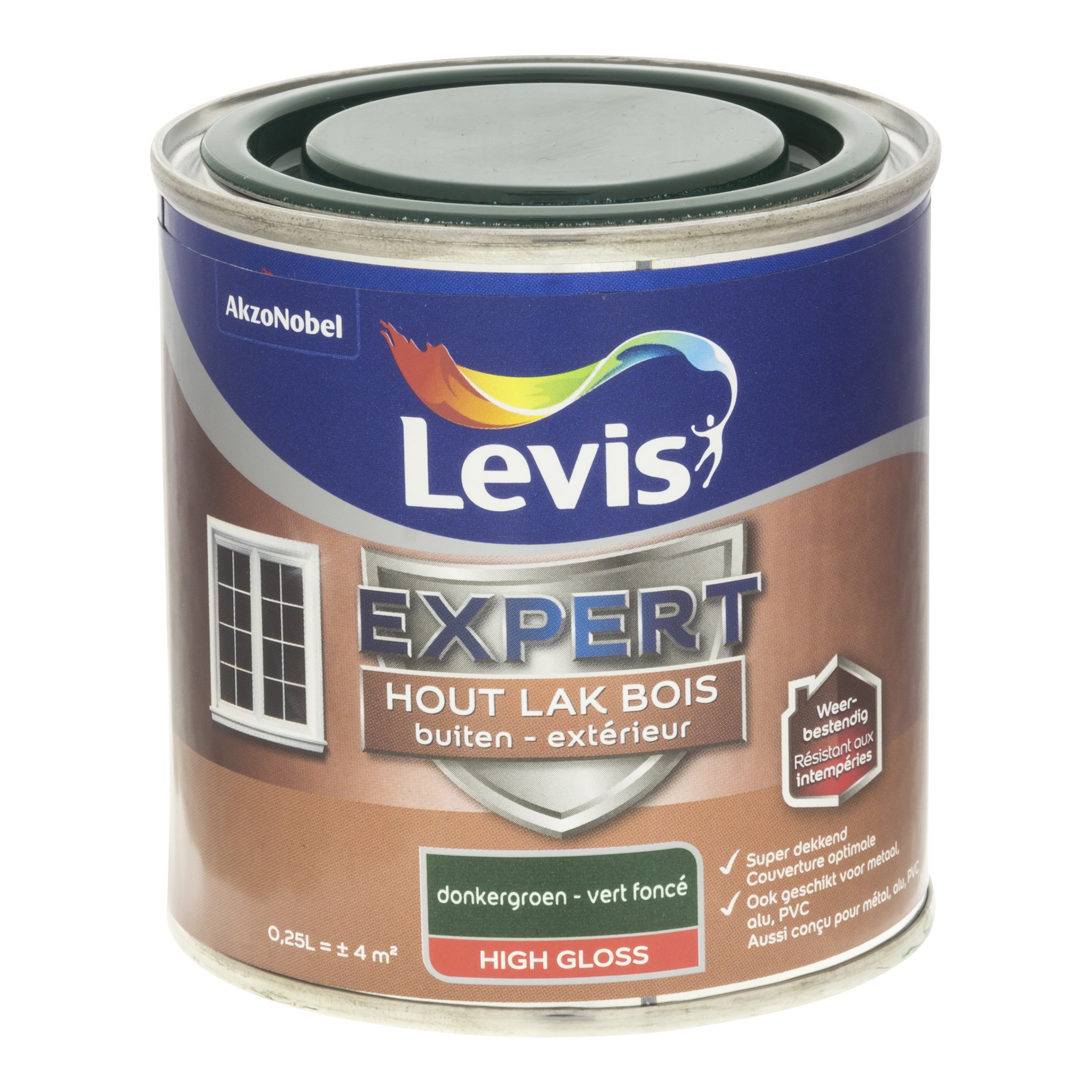 Lak Expert Hout Buiten High Gloss Donkergroen 250 Ml