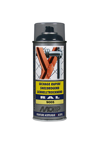 Spray Acryl Ral 9005 Diep Zwart Hoogglans 400ml